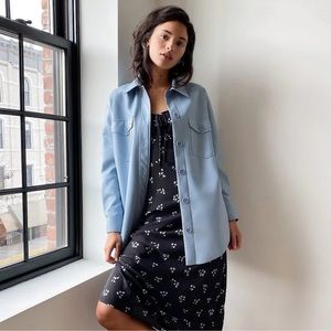 Aritzia Wilfred Ganna Faux Leather Shirt Jacket